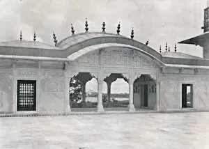 Akbar The Great Gallery: Agra. The Khas Mahal shewing the Taj, c1910. Creator: Unknown