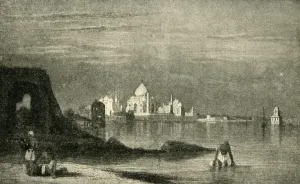 Elliot Prints: Agra and the Taj Mahal from the River Jumna, 1820s, (1901). Creator: Unknown