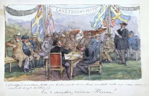 Fritz Ludvig Von Dardel Prints: Agricultural meeting. (c1850s). Creator: Fritz von Dardel