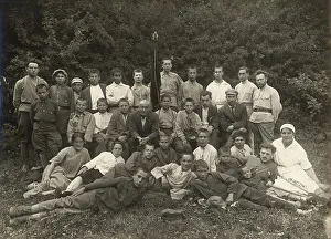 Belarusian Prints: Agricultural school (farm) near Minsk: General meeting, 1922. Creator: Unknown