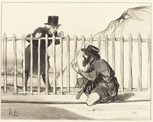 Surprise Prints: Ah! ben par exemple le convoi qui va venir... 1843. Creator: Honore Daumier