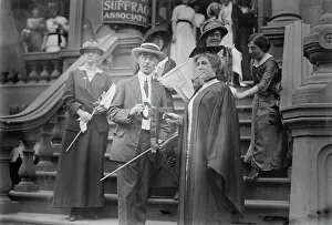 Headquarters Prints: A.H. Brown & Harriet Mills, 1913. Creator: Bain News Service