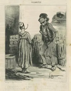 Harassment Prints: Ah! Fouchtrra!... Ma femme... 19th century. Creator: Honore Daumier