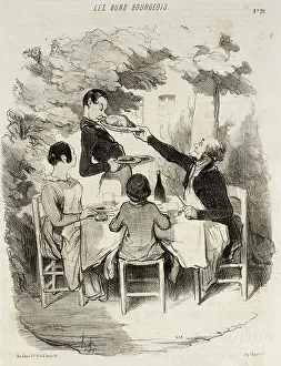 Waiter Prints: Ah! Il est fraîs...Ah! Il est fraîs... 1846. Creator: Honore Daumier