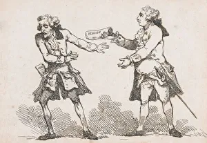 Pension Prints: Ah let me Sire refuse it... from Peters Pension by Peter Pindar, Esq. 1787. 1787