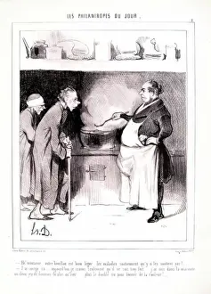 Patient Prints: Ah! Monsieur...votre bouillon est bien leger... 1844. Creator: Honore Daumier