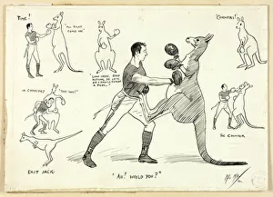 Boxing Gloves Gallery: Ah! Would You?, 1892. Creator: Philip William May
