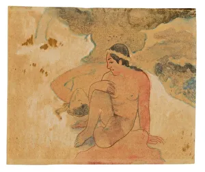 Eug And Xe8 Collection: Aha oe feii? (What! Are You Jealous?), 1894. Creator: Paul Gauguin