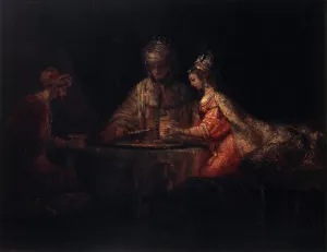 Ahasuerus, Haman and Esther, 1660. Artist: Rembrandt Harmensz van Rijn