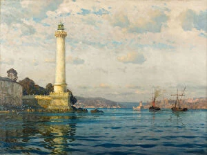 Bosphorus Strait Gallery: Ahirkapi Feneri Lighthouse, Early 20th cen.. Artist: Diemer, Michael Zeno (1867-1939)