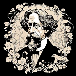 Heritage Imagined Prints: AI IMAGE - Illustration of Charles Dickens, 19th century, (2023). Creator: Heritage Images