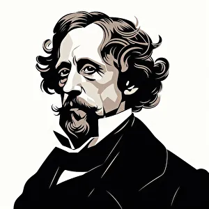 AI IMAGE - Illustration of Charles Dickens, 19th century, (2023). Creator: Heritage Images