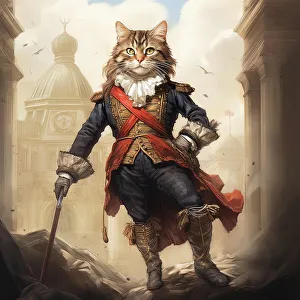 Panto Prints: AI IMAGE - Illustration of a Puss in Boots, 2023. Creator: Heritage Images