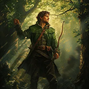 AI IMAGE - Illustration of Robin Hood, 2023. Creator: Heritage Images