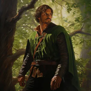 Heritage Imagined Prints: AI IMAGE - Illustration of Robin Hood, 2023. Creator: Heritage Images