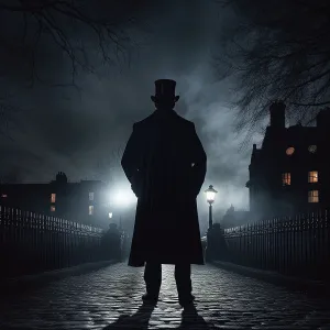 East End Prints: AI IMAGE - Jack the Ripper, 1880s, (2023). Creator: Heritage Images