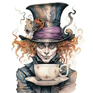 AI IMAGE - The Mad Hatter, from Alice in Wonderland, 2023. Creator: Heritage Images. AI IMAGE - The Mad Hatter, from Alice in Wonderland, 2023. Creator: Heritage Images