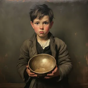 Artificial Intelligence Prints: AI IMAGE - Oliver Twist, 2023. Creator: Heritage Images