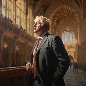 Mayor Prints: AI IMAGE - Portrait of Boris Johnson, 2023. Creator: Heritage Images
