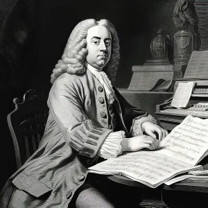 AI IMAGE - Portrait of Handel, 18th century, (2023). Creator: Heritage Images