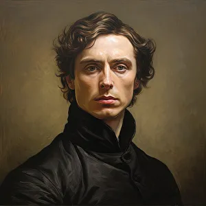 Romance Prints: AI IMAGE - Portrait of John Keats, 19th century, (2023). Creator: Heritage Images