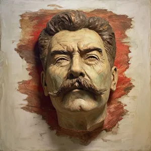 Communism Prints: AI IMAGE - A portrait of Joseph Stalin, 2023. Creator: Heritage Images