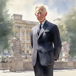 AI Image - Portrait of King Charles III, 2023. Creator: Heritage Images