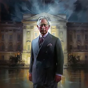 Suit And Tie Prints: AI IMAGE - Portrait of King Charles III, 2023. Creator: Heritage Images