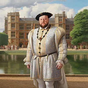 Power Prints: AI IMAGE - Portrait of King Henry VIII, 1540s, (2023). Creator: Heritage Images
