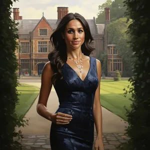 Duchess Prints: AI Image - Portrait of Meghan, Duchess of Sussex, 2023. Creator: Heritage Images
