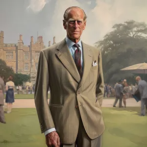Philip Prince Prints: AI IMAGE - Portrait of Prince Philip