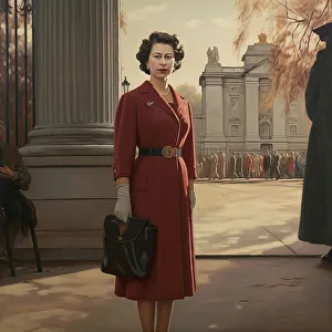 AI IMAGE - Portrait of Princess Elizabeth, 1950s, (2023). Creator: Heritage Images