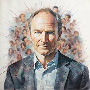 Innovation Prints: AI IMAGE - Portrait of Tim Berners-Lee, 2010s, (2023). Creator: Heritage Images
