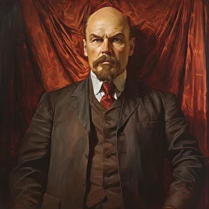 AI IMAGE - Portrait of Vladimir Lenin, 1910s, (2023). Creator: Heritage Images