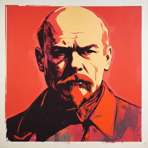 Communism Prints: AI IMAGE - Portrait of Vladimir Lenin, 1910s, (2023). Creator: Heritage Images