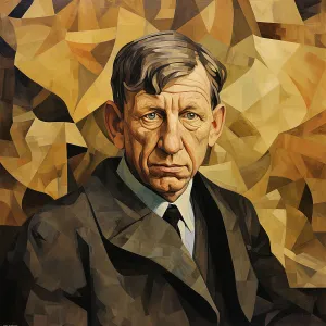 Anglo American Prints: AI IMAGE - Portrait of W H Auden, c1960s, (2023). Creator: Heritage Images