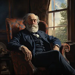 AI IMAGE - Portrait of Walt Whitman, 1880s, (2023). Creator: Heritage Images