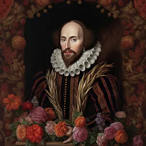 AI IMAGE - Portrait of William Shakespeare, 1600s, (2023). Creator: Heritage Images