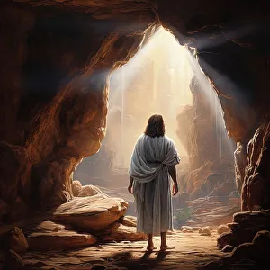 Belief Prints: AI IMAGE - The Resurrection, 2023. Creator: Heritage Images