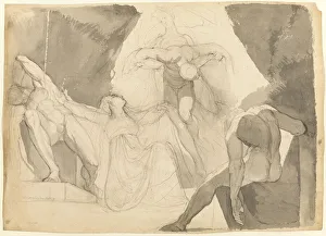 Hermes Prints: Aided by Eeriboia, Hermes Carries Off the Exhausted Ares from the Sleeping Sons