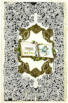 Valentines Card Prints: My Aim is Your Heart (valentine), n.d. Creator: Unknown