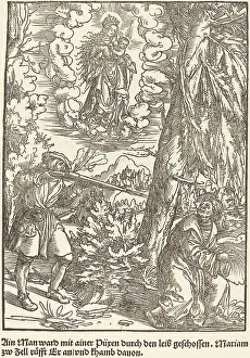 Miracles Prints: Ain Man ward mit ainer Puren... c. 1503. Creator: Master of the Legend Scenes