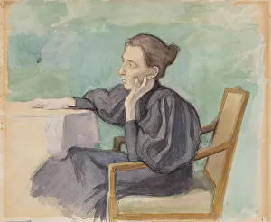 Jarnefelt Eero Prints: Aino Sibelius, 1895. Creator: Eero Jarnefelt