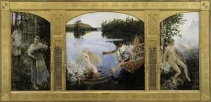 Symbolism Collection: The Aino Triptych, 1891. Artist: Gallen-Kallela, Akseli (1865-1931)