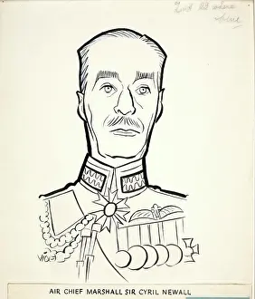 Line Drawing Prints: Air Chief Marshal Sir Cyril Newall