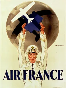 Airspace Prints: Air France, 1933. Creator: Dransy, Jules Isnard (1883-1945)
