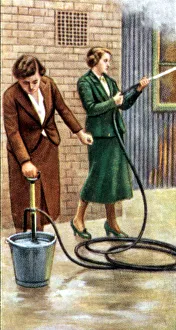 Air Raid Precautions, cigarette card, British, 1938