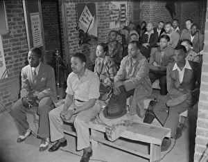 Air raid wardens meeting in zone nine, Southwest area, Washington, D. C, 1942. Creator: Gordon Parks