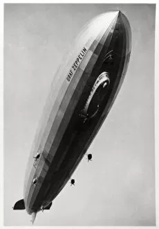 Airship LZ127 Graf Zeppelin, seen from below, 1933