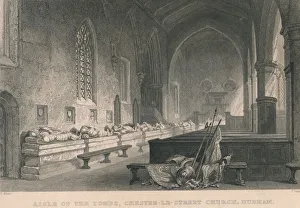 Aisle Prints: Aisle of the Tombs, Chester-Le-Street Church, Durham, 1834. Artist: James Sands